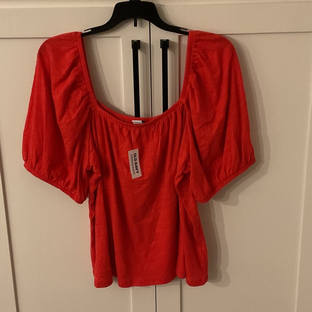 Old Navy Scarlet Puff Sleeve Blouse